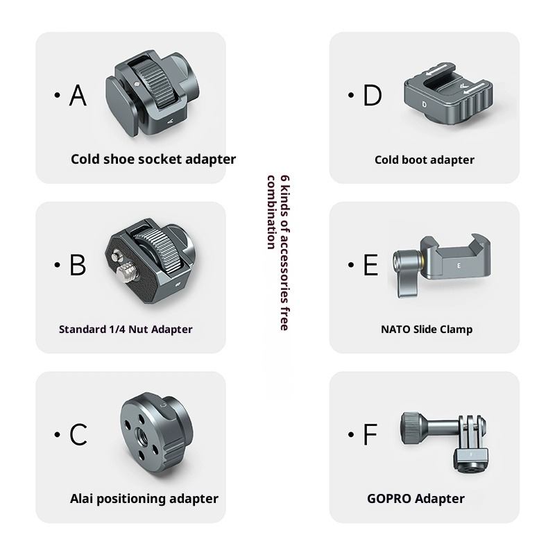 Metal Magic arm bracket extension mobile phone tablet camera accessories universal monitor 17mm ball replaceable detachable free combination tripod stabilizer