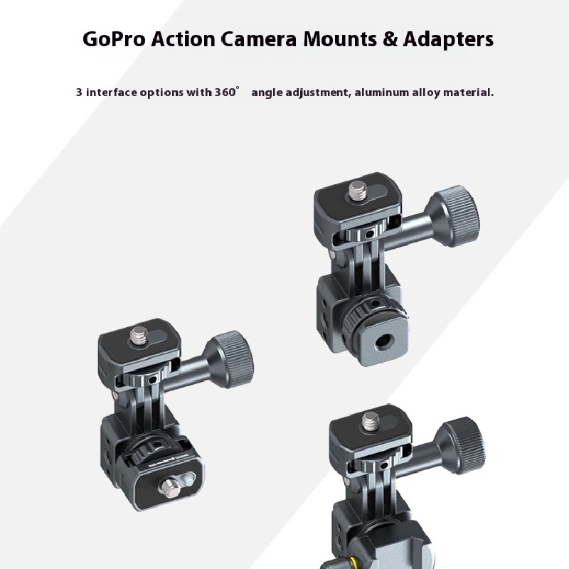 Gopro switch parts aluminum alloy DJI Dajiang Action Shadow Stone Insta360AcePro sports camera quick release base selfie stick