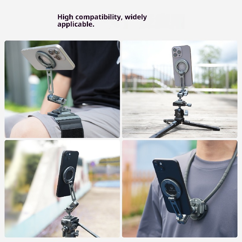 Magsafe magnetic suction phone holder quick shoe horizontal and vertical screen shooting standard aka clamp pedestal universal compatible neck hanging bracket first person vlog live streaming equipment