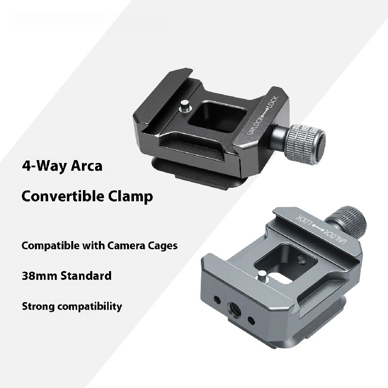 Aluminum Alloy standard aka quick shoe to aka clamp pedestal mirrorless single lens reflex camera camera tripod header adapting conversion base rabbit cage quick release stabilizer accessory