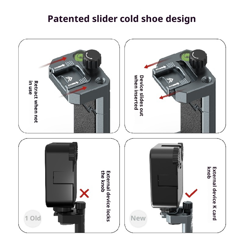 Metal phone holder tripod PTZ universal photography video live broadcast fixed bracket accessory vlog Douyin video selfie new multi-function aluminum alloy clip