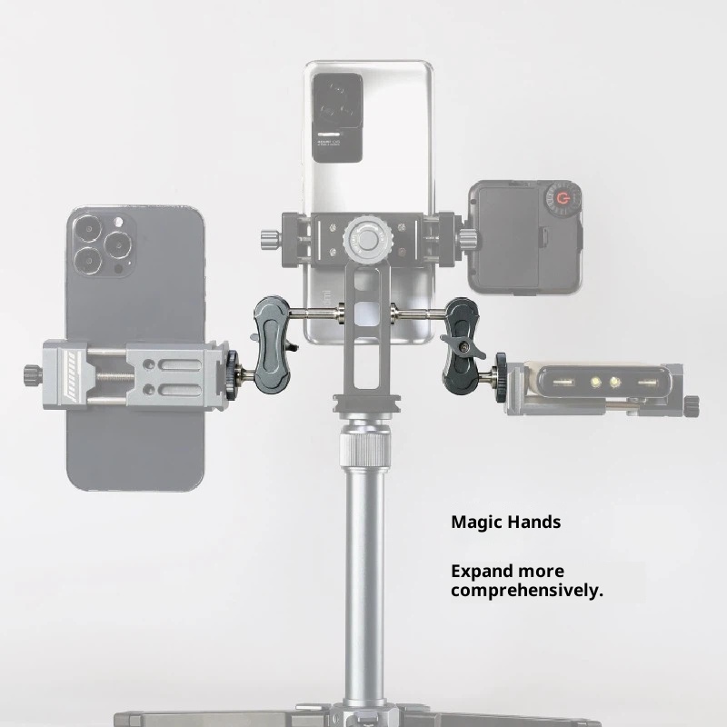 Lai metal aluminum alloy Universal magic arm vise grips extension bracket tripod stand for live streaming fill light microphone hand Desktop 360-degree rotating pea monitor