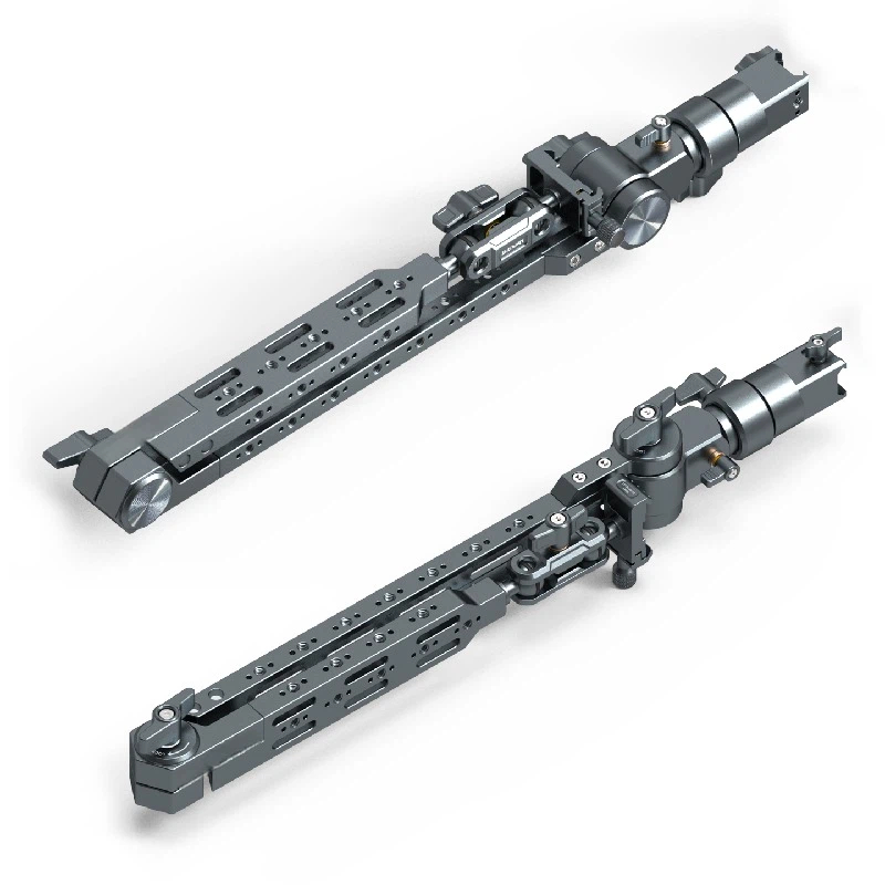 Aluminum Alloy cantilever bracket desktop camera phablet fixed shelf 360-degree rotation adjustable live shooting binge-watching metal support frame