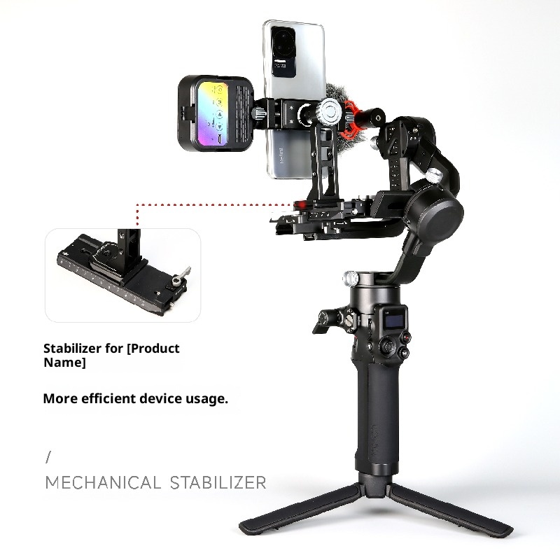 Metal rotating phone holder horizontal and vertical tripod universal clip live universal desktop bracket aluminum alloy PTZ aka clamp pedestal compatible with Dajiang stabilizer