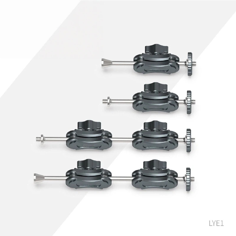 Lai metal aluminum alloy Universal magic arm vise grips extension bracket tripod stand for live streaming fill light microphone hand Desktop 360-degree rotating pea monitor