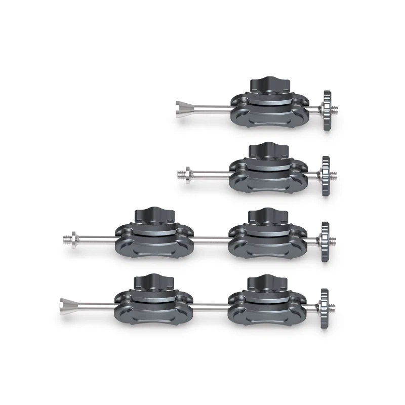 Lai metal aluminum alloy Universal magic arm vise grips extension bracket tripod stand for live streaming fill light microphone hand Desktop 360-degree rotating pea monitor