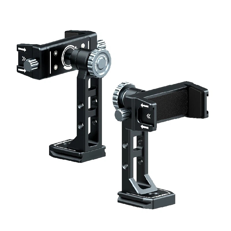 Metal rotating phone holder horizontal and vertical tripod universal clip live universal desktop bracket aluminum alloy PTZ aka clamp pedestal compatible with Dajiang stabilizer