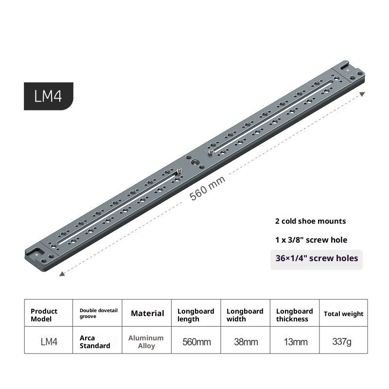 Lai standard aka camera quick shoe lengthened plate tripod PTZ telephoto lens extension plate SLR base quick release plate accessories mobile phone multi-position bracket Universal