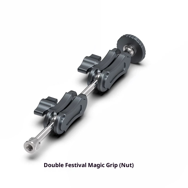 Lai metal aluminum alloy Universal magic arm vise grips extension bracket tripod stand for live streaming fill light microphone hand Desktop 360-degree rotating pea monitor