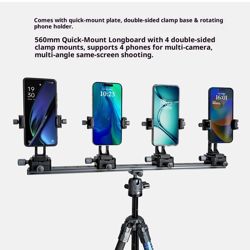 Lai standard aka camera quick shoe lengthened plate tripod PTZ telephoto lens extension plate SLR base quick release plate accessories mobile phone multi-position bracket Universal