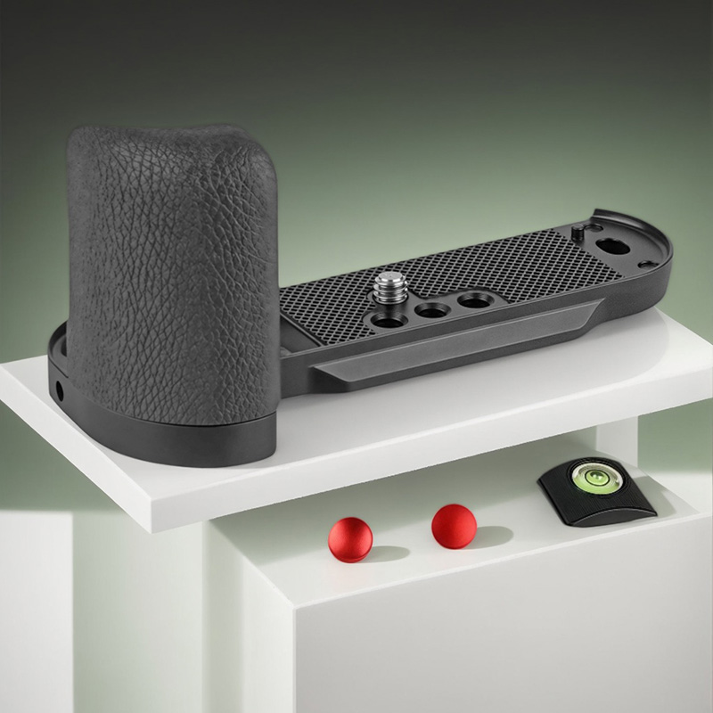 wepoto GP-XT50 Silicone L-Shape Hand Grip for FUJIFILM X-T50 Camera, Aluminum Alloy Base with Built-in Arca Quick Release Plate, Ergonomic Handle, Shutter Buttons & Hot Shoe Cover with Level – black